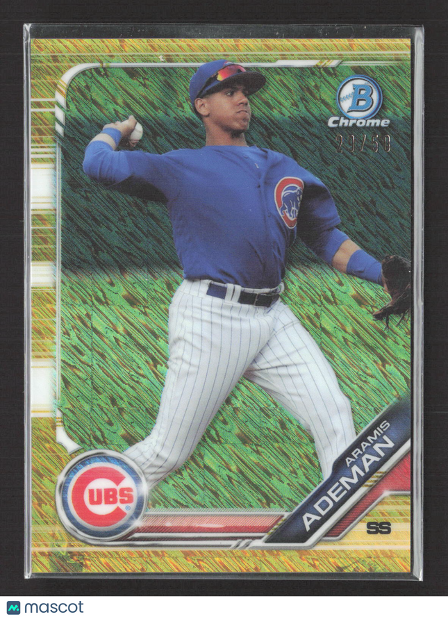2019 Bowman Chrome Aramis Ademan #BCP-208 Gold Shimmer Refractor /50