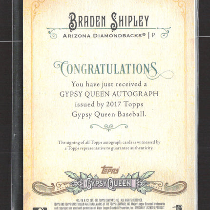 2017 Topps Gypsy Queen Braden Shipley #GQA-BSH Auto