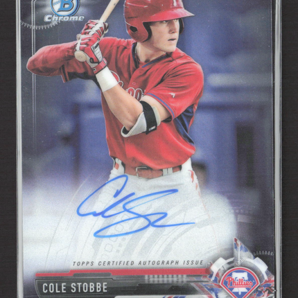 2017 Bowman Chrome Cole Stobbe #CPA-CS Auto