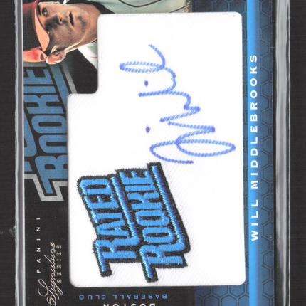 2012 Panini Signature Series Will Middlebrooks #128 Rated Rookie Patch Auto