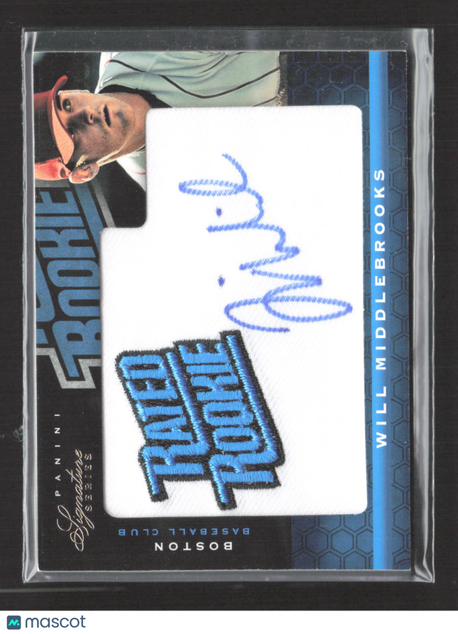 2012 Panini Signature Series Will Middlebrooks #128 Rated Rookie Patch Auto