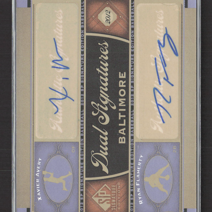 2012 Upper Deck SP Signature Edition Dual Auto Xavier Avery Ryan Flaherty #D2MSL