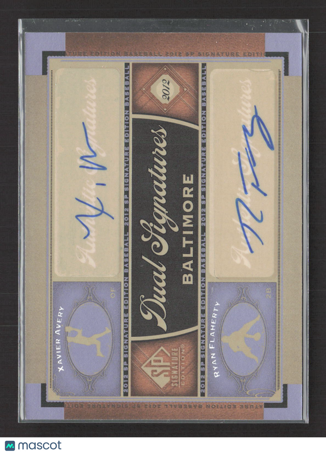 2012 Upper Deck SP Signature Edition Dual Auto Xavier Avery Ryan Flaherty #D2MSL