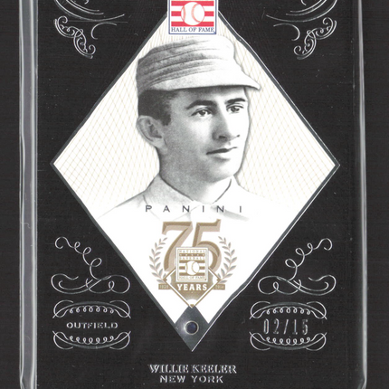 2014 Panini Hall of Fame Baseball Willie Keeler #35 Black Sapphire /15