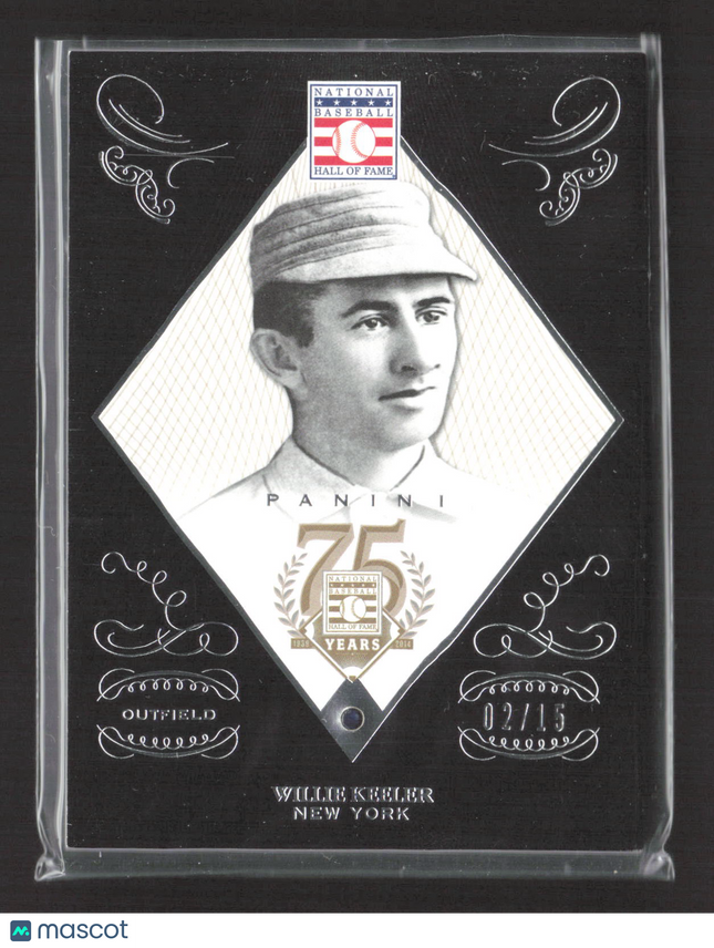 2014 Panini Hall of Fame Baseball Willie Keeler #35 Black Sapphire /15