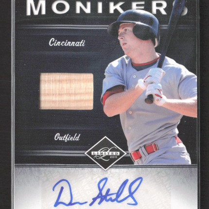 2012 Panini Limited Monikers Drew Stubbs #6 190/199 Bat Relic Auto