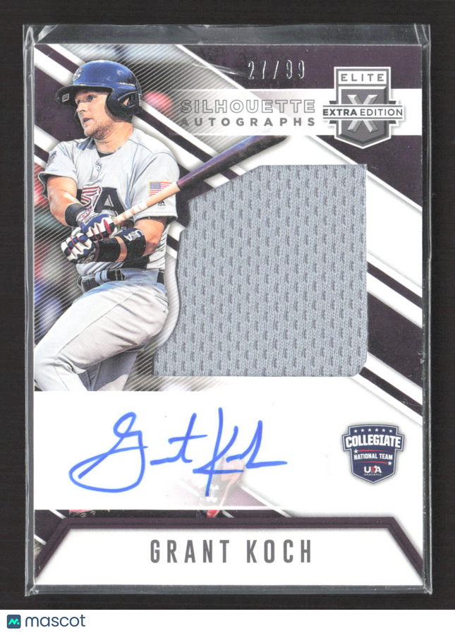 2017 Elite Extra Edition Silhouette Grant Koch #USCS-GK 27/99 Jersey Auto