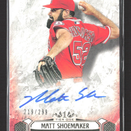 2016 Topps Tier One Matt Shoemaker #BOA-MSH 219/299 Auto