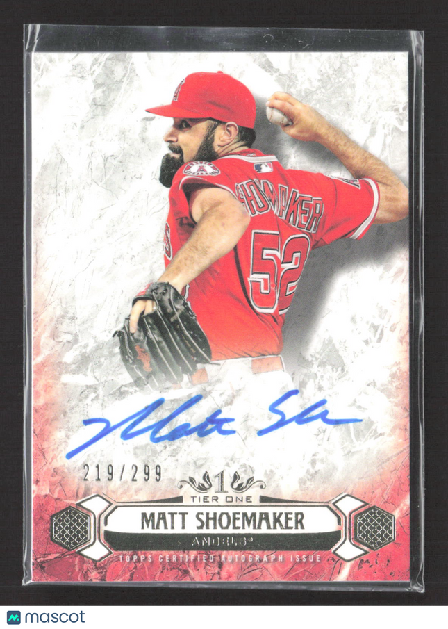 2016 Topps Tier One Matt Shoemaker #BOA-MSH 219/299 Auto