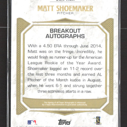 2016 Topps Tier One Matt Shoemaker #BOA-MSH 219/299 Auto