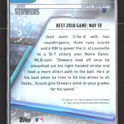 2018 Bowman's Best Josh Stowers #B18-JST Auto
