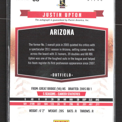 2012 Panini Signature Series Justin Upton #38 27/99 auto