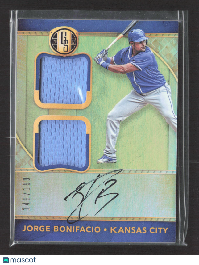 2017 Panini Gold Standard Jorge Bonifacio #GSD-JB Autograph 149/199 Dual Patch