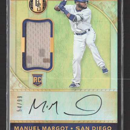 2017 Panini Gold Standard Manuel Margot #40 RC 54/99 Jersey Auto