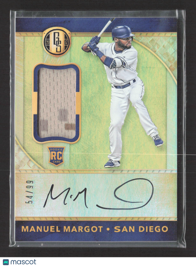 2017 Panini Gold Standard Manuel Margot #40 RC 54/99 Jersey Auto