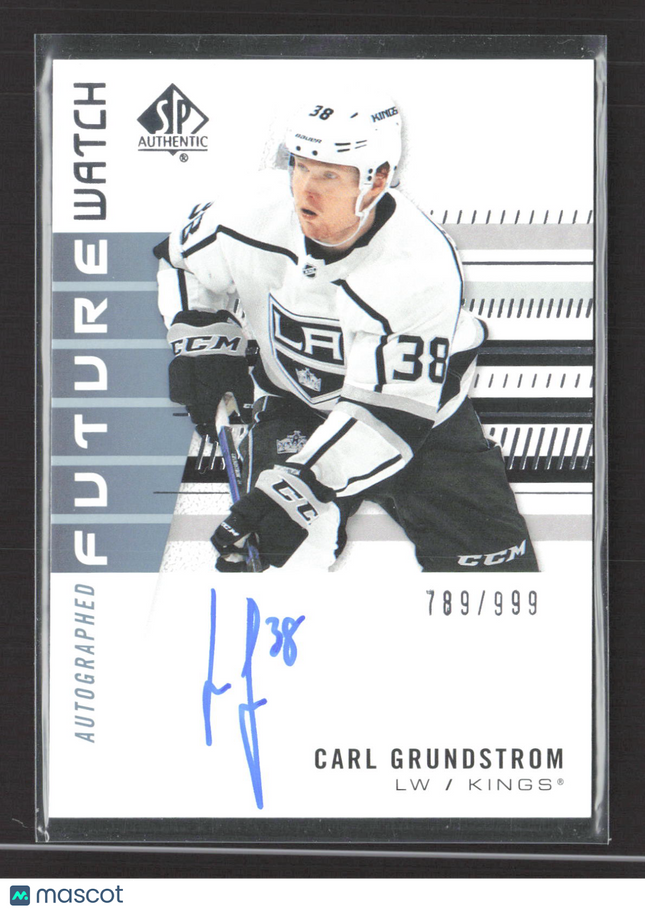 2020 Upper Deck SP Authentic Future Watch Carl Grundstrom #160 789/999 Auto