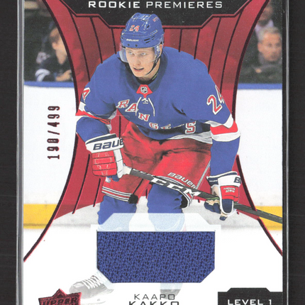 2020 Upper Deck Trilogy Rookie Premieres Kaapo Kakko #82 Level Jersey 190/499