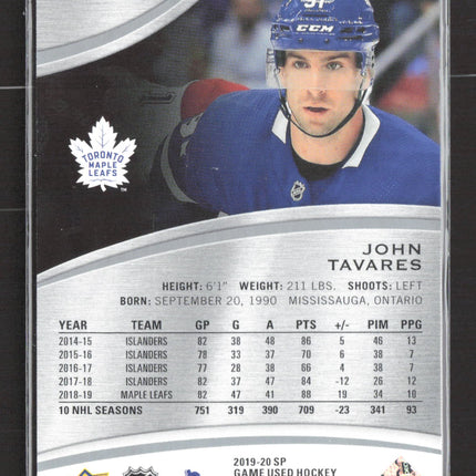 2020 Upper Deck SP Game Used Hockey John Tavares #32 10/91