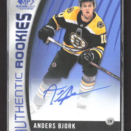 2018 Upper Deck SP Game Used Authentic Rookies Anders Bjork #110 Auto