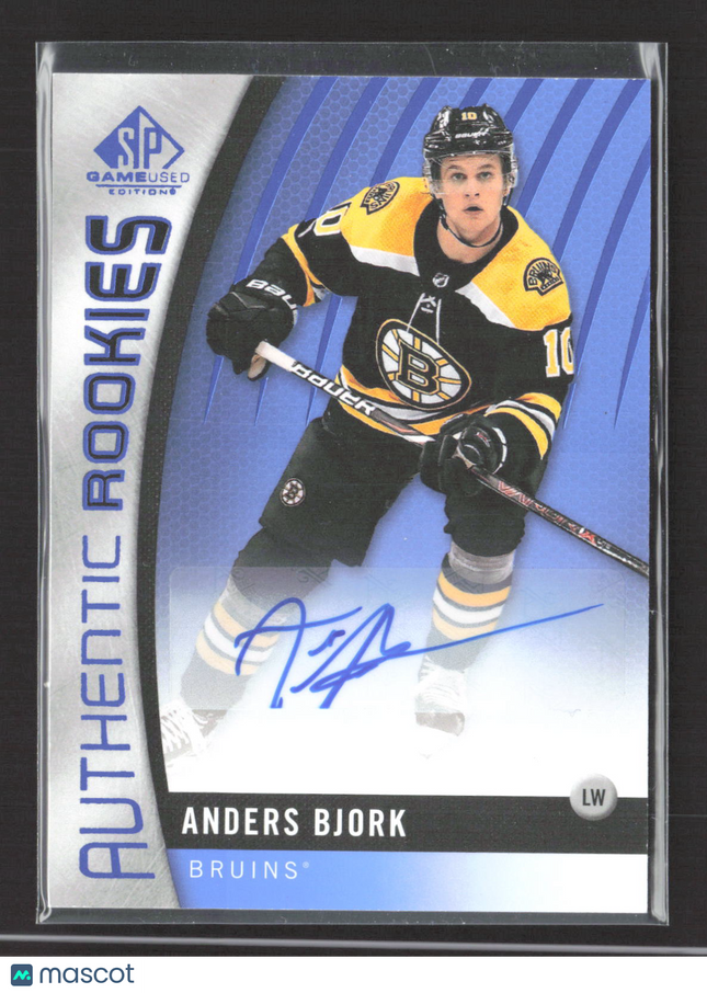 2018 Upper Deck SP Game Used Authentic Rookies Anders Bjork #110 Auto