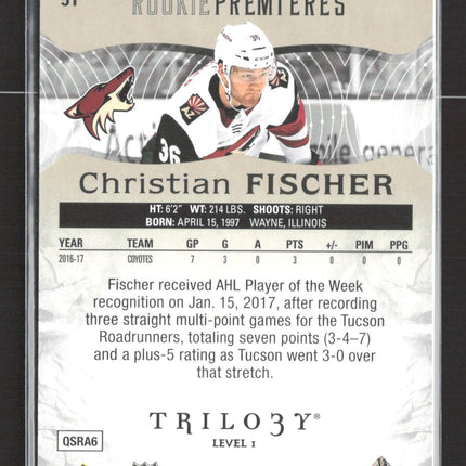 2018 Upper Deck Trilogy Rookie Premieres Christian Fischer #51 492/999