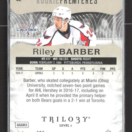 2018 Upper Deck Trilogy Rookie Premieres Riley Barber #62 547/999