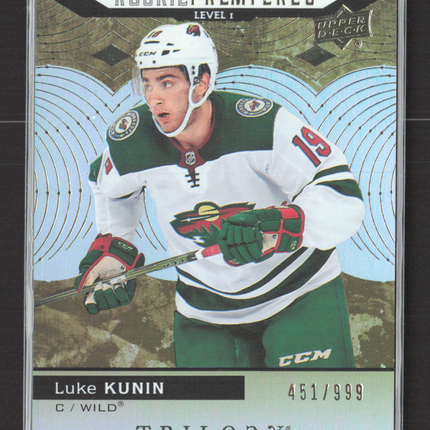 2018 Upper Deck Trilogy Rookie Premieres Luke Kunin #66 Level 451/999