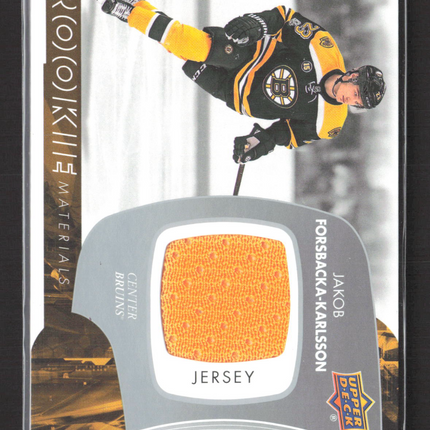 2018 Upper Deck Series 2 Rookie Materials Jakob Forsbacka-Karlsson #RM-JF Jersey