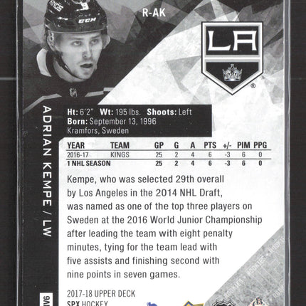 2018 Upper Deck SPx Adrian Kempe #R-AK /299