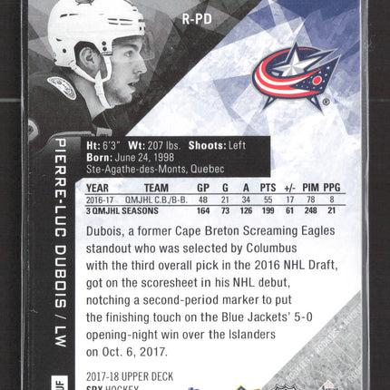 2017 Upper Deck SPx Hockey Pierre-Luc Dubois #R-PD 064/299