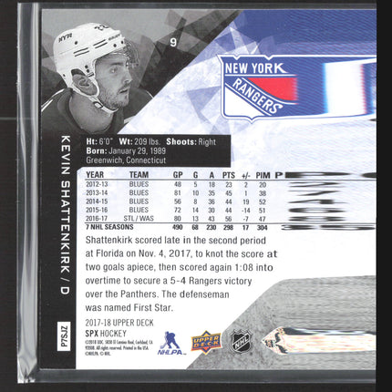 2018 Upper Deck SPx Hockey Kevin Shattenkirk #9 /299