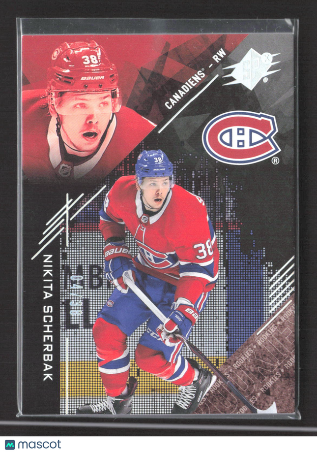2018 Upper Deck SPx Hockey Nikita Scherbak #VN49T /38