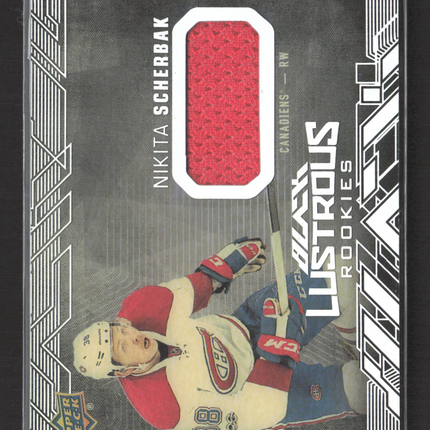 2018 Upper Deck Black Lustrous Rookies Nikita Scherbak #LR-NS Memorabilia Jersey