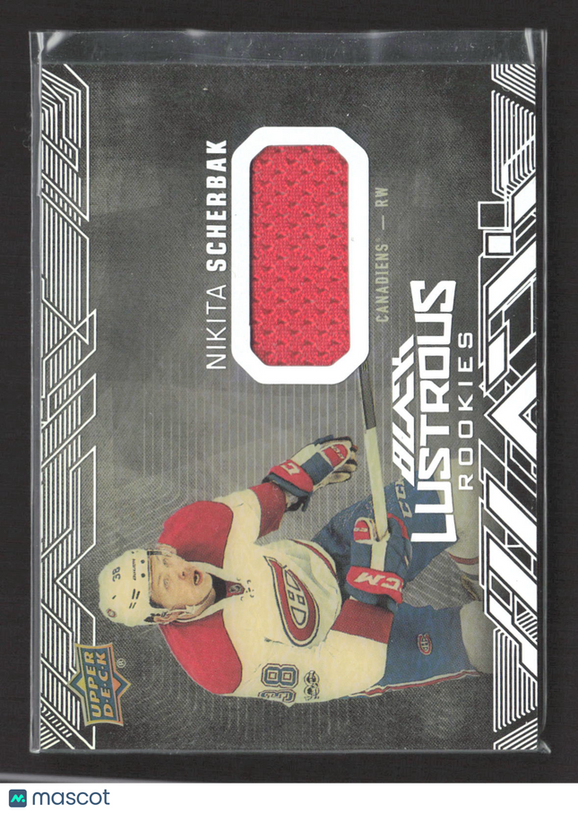 2018 Upper Deck Black Lustrous Rookies Nikita Scherbak #LR-NS Memorabilia Jersey