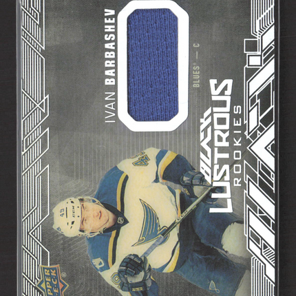 2018 Upper Deck Black Lustrous Rookies Ivan Barbashev #LR-IB Jersey Patch