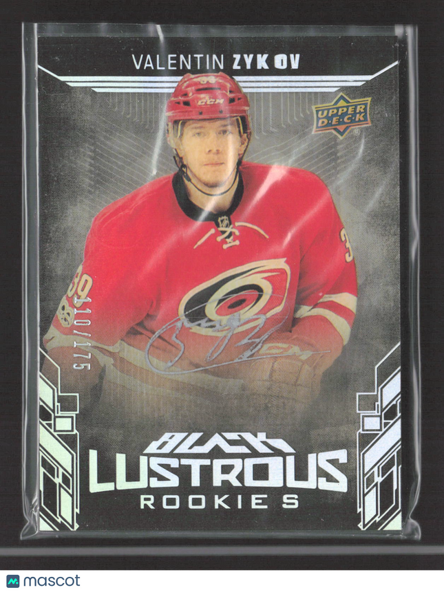 2018 Upper Deck Black Lustrous Rookies Valentin Zykov #LR-VZ Auto /175