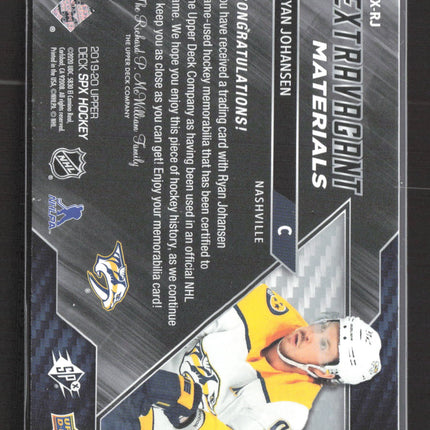 2020 Upper Deck SPx Hockey Extravagant Materials Ryan Johansen #EX-RJ Jersey
