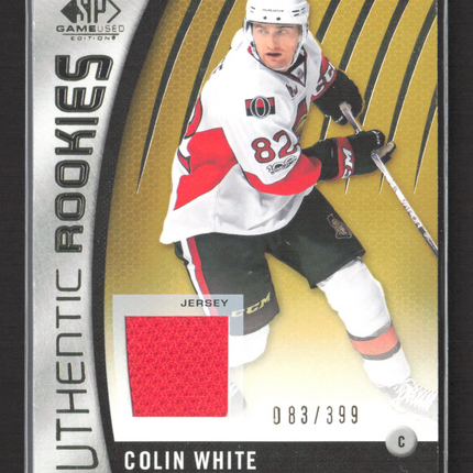 2018 Upper Deck SP Game Used Authentic Rookies Colin White #120 083/399 Jersey