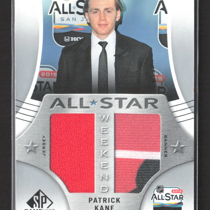 2020 Upper Deck SP Game Used Hockey Patrick Kane #AW-PK Banner Jersey