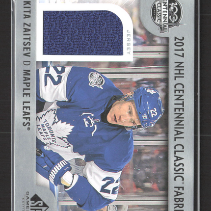 2018 SP Game Used NHL Centennial Classic Fabrics Nikita Zaitsev #CC-NZ Jersey