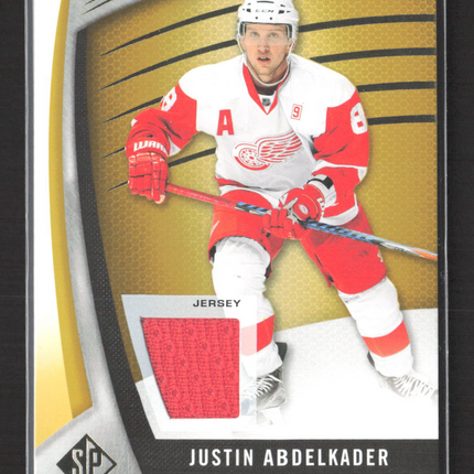 2018 Upper Deck SP Game Used Edition Justin Abdelkader #62 Game-Used Jersey