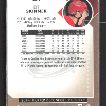 2018 Upper Deck Series 2 High Gloss Jeff Skinner #284 10/10