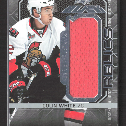 2018 Upper Deck Black Rookie Trademarks Relics Colin White #RT-CW Jersey /299