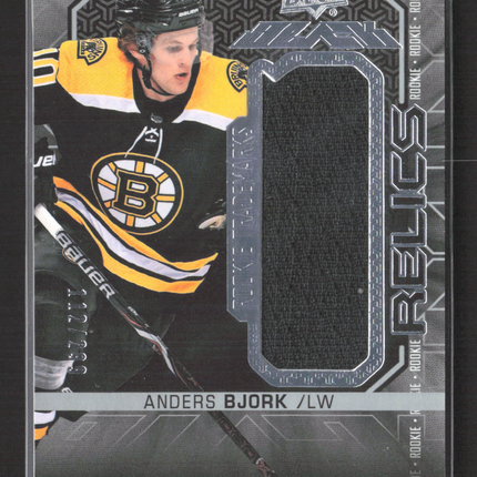 2018 Upper Deck Black Rookie Trademarks Relics Anders Bjork #RT-AB Jersey /299