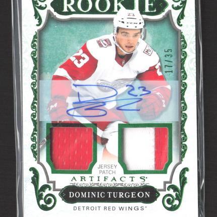 2018 Upper Deck Artifacts Dominic Turgeon #166 Jersey Patch 17/35 Auto