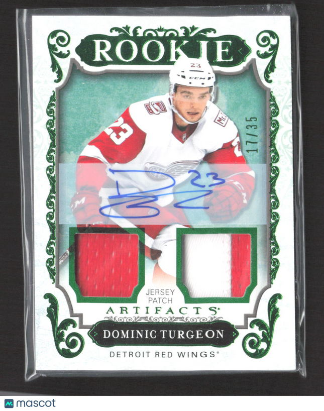 2018 Upper Deck Artifacts Dominic Turgeon #166 Jersey Patch 17/35 Auto