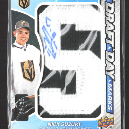 2019 UD SP Game Used Hockey Draft Day Marks Nick Suzuki #DDM-NS Patch Auto /35