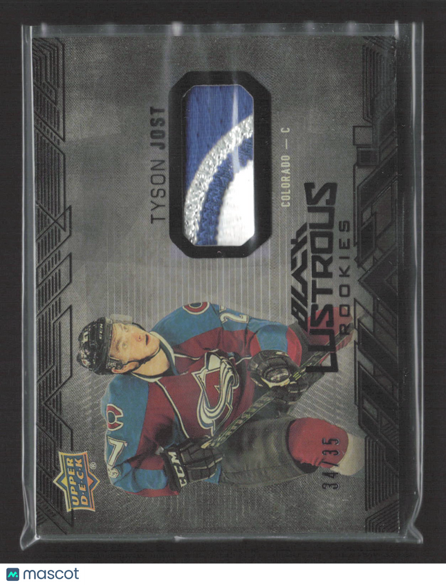 2018 Upper Deck Black Lustrous Rookies Tyson Jost #LR-TJ 34/35 Patch