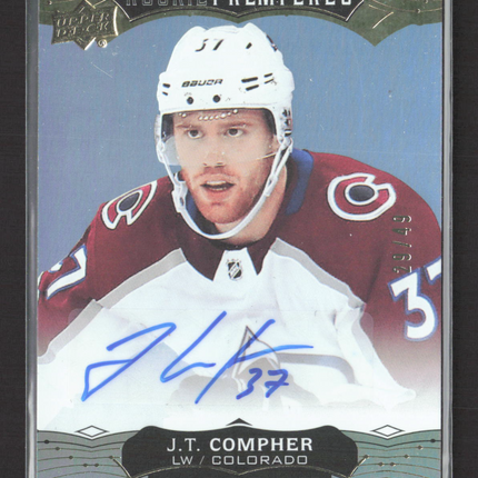 2017 Upper Deck Trilogy Rookie Premieres J.T. Compher #125 Level 3 29/49 Auto
