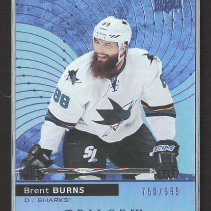 2018 Upper Deck Trilogy Brent Burns #8 /999